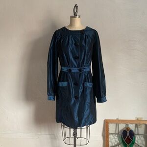 Iridescent Navy Jacket Blazer y2k vintage Walter coat London aesthetic British